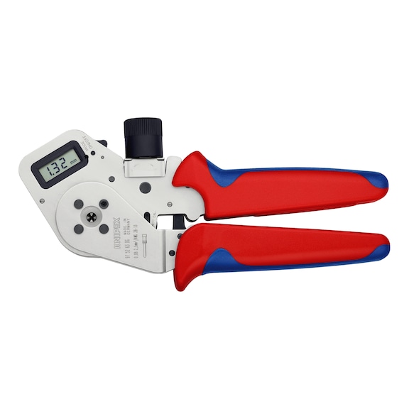 KNIPEX Four-prong crimping pliers digital chrome-plated 195 mm Article 97 52 63 DG - Crimping pliers