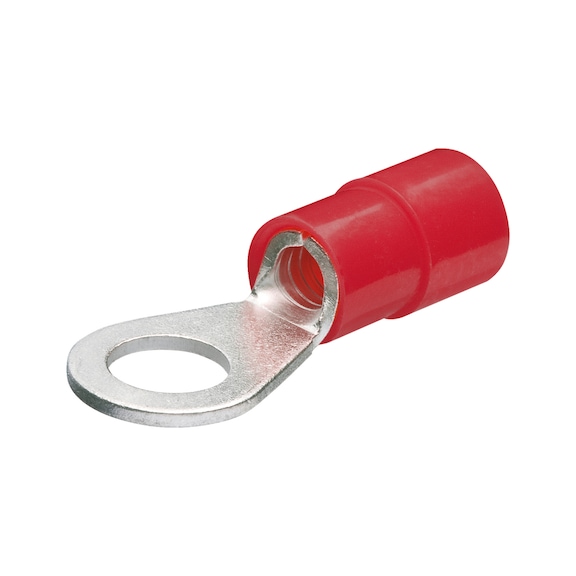 KNIPEX Cable lug ring form insulated red Article number 97 99 171 - Tubular cable lug for copper conductors