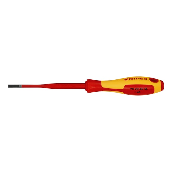 KNIPEX Slotted screwdriver SLIM VDE 202 mm Article 98 20 40 SL - Socket wrench
