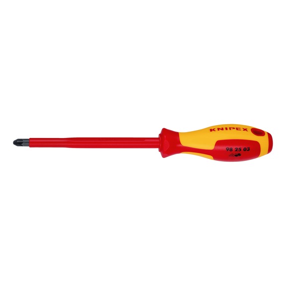 KNIPEX Cross-recess screwdriver Pozidriv VDE 270 mm Article 98 25 03 - Socket wrench