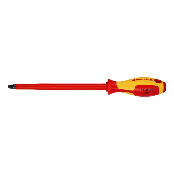 KNIPEX Cross-recess screwdriver Pozidriv VDE 320 mm Article 98 25 04 - Socket wrench