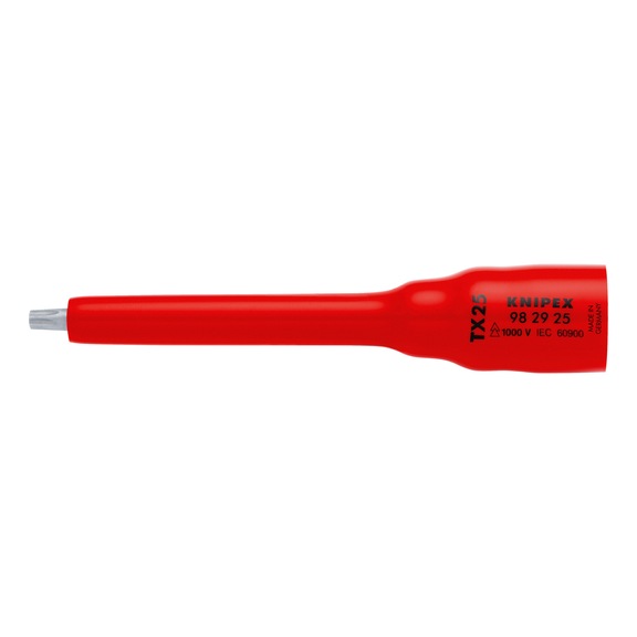 KNIPEX Socket wrench bit 3/8 inch TX25 123 mm Article number 98 29 25 - Socket wrench insert (12-edged)