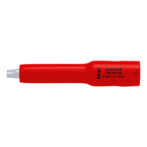 KNIPEX Steckschlüsseleinsatz 3/8 Zoll TX45 117 mm Artikelnummer 98 29 45 - Steckschlüsseleinsatz (12kant)