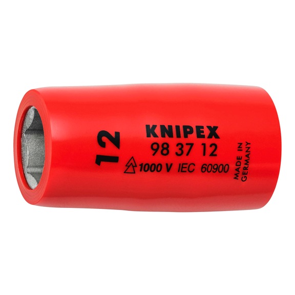 KNIPEX Socket wrench bit 3/8 inch 44 mm Item number 98 37 12 - Socket wrench bit (hexagonal)