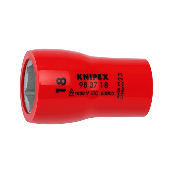 KNIPEX Socket wrench bit 3/8 inch SW18 49 mm Item number 98 37 18 - Socket wrench bit (hexagonal)