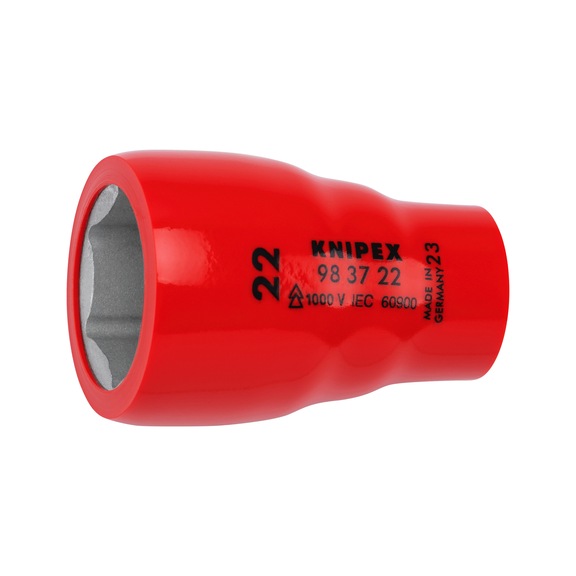 KNIPEX Socket wrench bit 3/8 inch SW22 49 mm Item number 98 37 22 - Socket wrench bit (hexagonal)