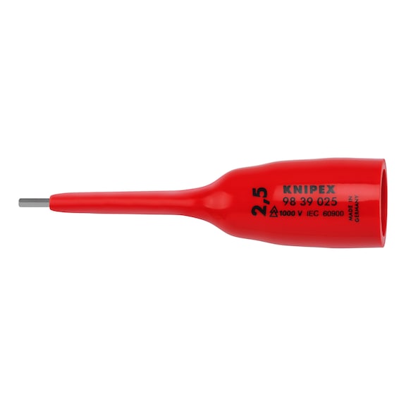 KNIPEX Socket wrench bit 3/8 inch hex 2.5 92 mm Article number 98 39 025 - Socket wrench bit (hexagonal)