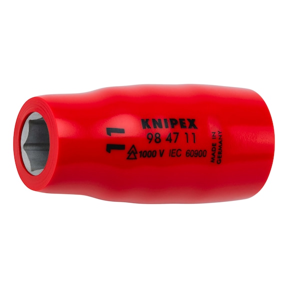 KNIPEX Steckschl&uuml;sseleinsatz f&uuml;r Sechskantschrauben mit Innenvierkant 1/2 Zoll 98 47 11 - Steckschl&uuml;sseleinsatz (6kant)