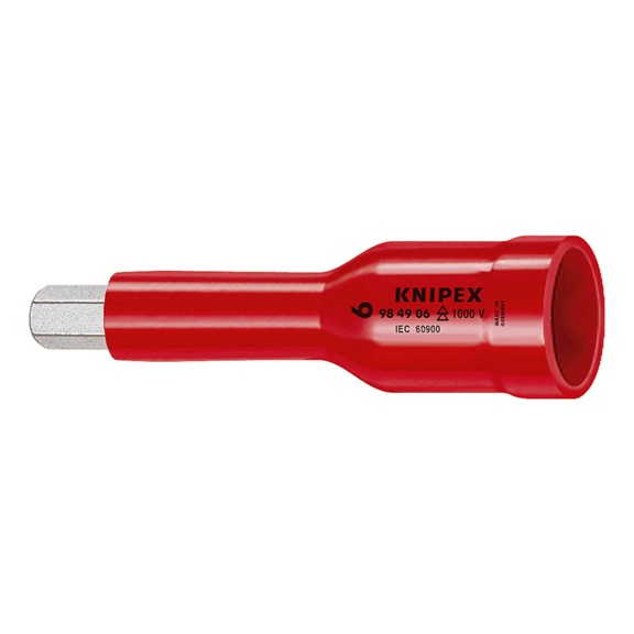 KNIPEX Sockets 1/2 inch 75 mm Item number 98 49 06 - Socket wrench bit (hexagonal)