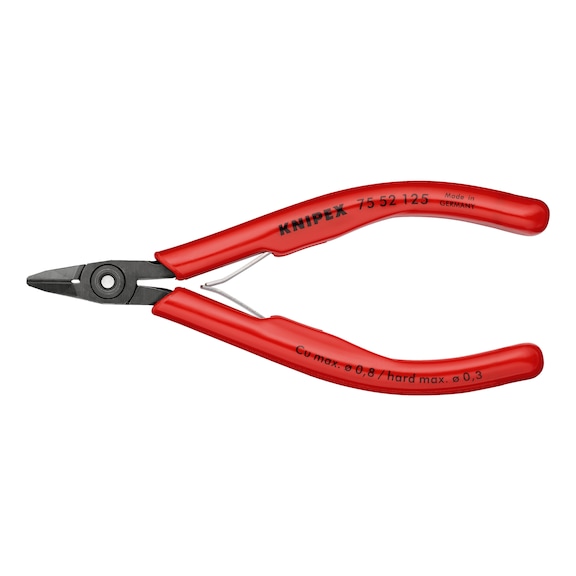 Electronics diagonal cutters with plastic sleeves burnished 125 mm 75 52 125 - Side cutter