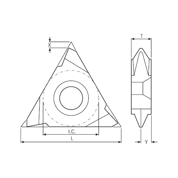 ATORN Full-profile thread cutting insert W VER/L HC5515 - 2