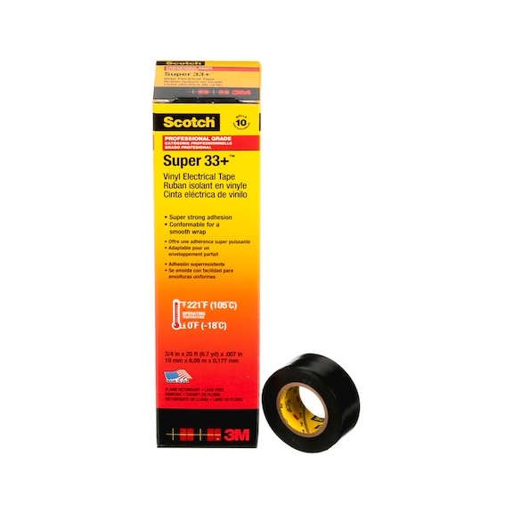 3M Scotch (R) Electrical Insulating Tape Black 19 mm x 6 m 0.18 mm 7000058432 - Insulating tapes