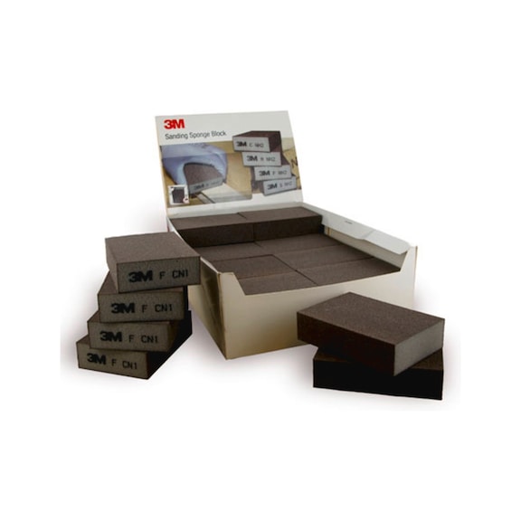 3M sanding sponge 100 mm x 68 mm x 26 mm FIN four-sided 7000060136 - Sanding sponge