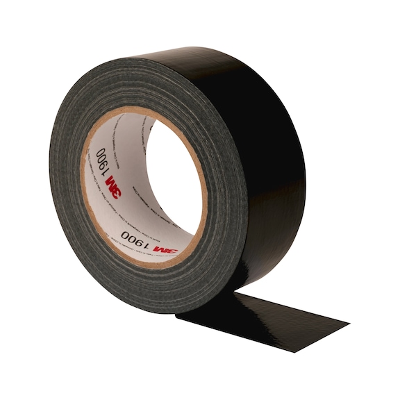 3M Fabric Adhesive Tape 1900 Black 75 mm x 50 m 0.17 mm 7000071804 - Fabric tape