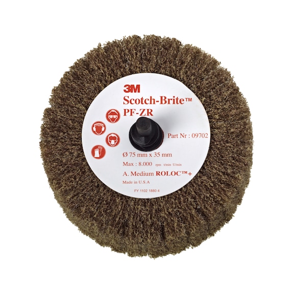 3M Scotch-Brite (TM) Roloc (TM) Lamellenbürste braun 76,2 mm x 35 mm 7000077904 - Lamellenbürste