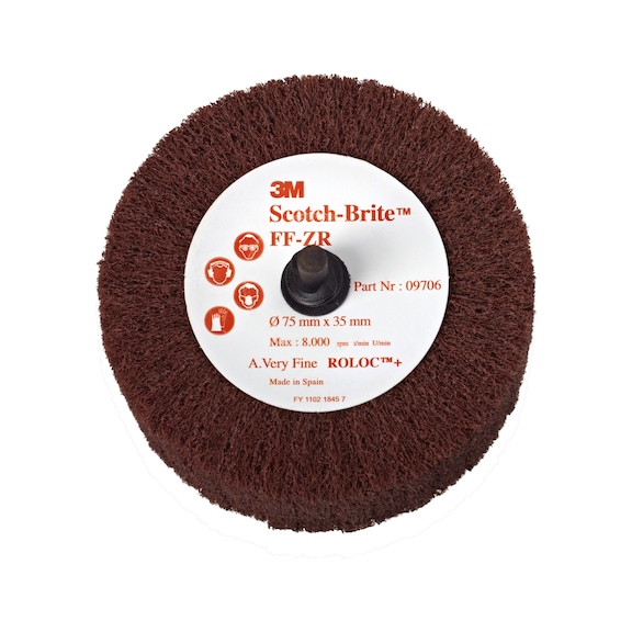 3M Scotch-Brite (TM) Roloc (TM) Flap Brush gray 50 mm x 25 mm 7000077905 - Flap brush