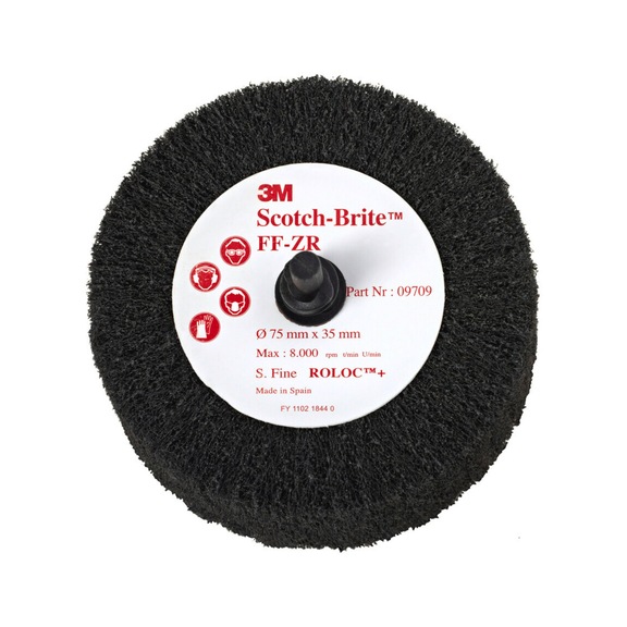 3M Scotch-Brite (TM) Roloc (TM) Flap Brush gray 75 mm x 35 mm 7000077909 - Flap brush