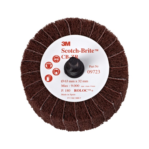3M Scotch-Brite (TM) Roloc (TM) flap brush red 63 mm 32 mm P80 7000077912 - Flap brush