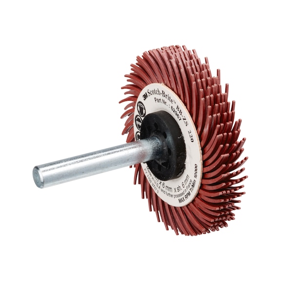3M Scotch-Brite (TM) Bristle Disc BB-ZS with shaft red 50.8 mm P220 7000078179 - Abrasives, abrasive media (other)