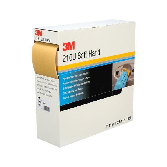 3M Hand roll 216U Soft 114 mm x 25 m P500 50338 7000084126 - Paper sanding roll