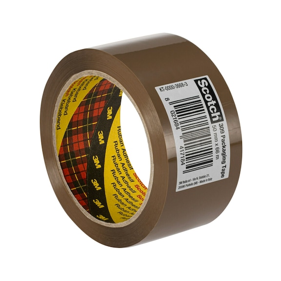 3M Scotch (R) PP Packaging Tape 309 Brown 50 mm x 66 0.05 mm 7000095618 - Packaging tape