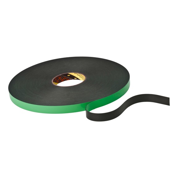 3M PE foam adhesive tape 9508BF Black 19 mm x 66 m 0.8 mm 7000096245 - Polyethylene adhesive tape