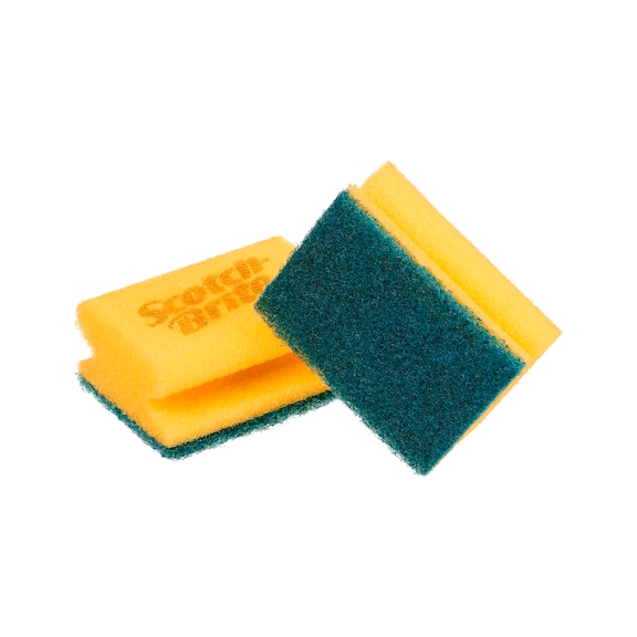 3M Scotch-Brite (TM) Sponge 374 Yellow/Green 70 mm x 150 mm 10 pieces 7000097764 - Cloth, sponge, rag, fleece (other)