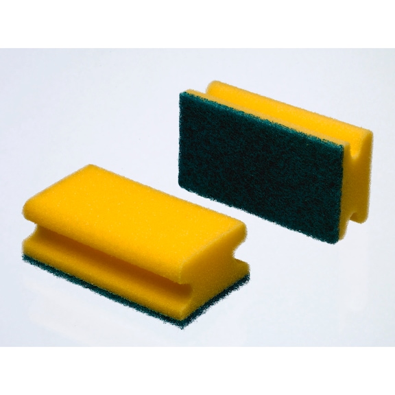3M Cleaning sponge 24D yellow/green 70 mm x 130 mm 7000109409 - Cloth, sponge, rag, fleece (other)