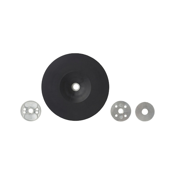 3M Backing pad for fiber discs flat black 180 mm 7000110551 - Backing pad without adhesive function