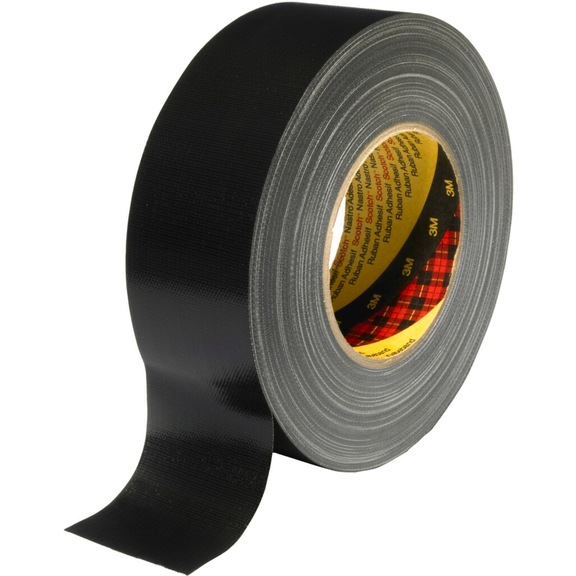3M Fabric Adhesive Tape 389 Black 25 mm x 50 m 0.26 mm 7000111459 - Fabric tape