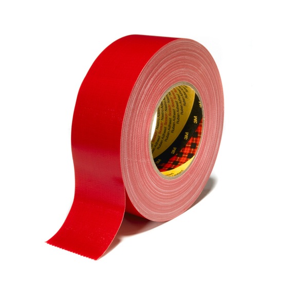 3M Fabric Adhesive Tape 389 Red 38 mm x 50 m 0.26 mm 7000111485 - Fabric tape