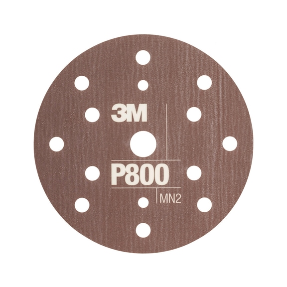 3M Hookit (TM) grinding wheel 150 mm 15 holes 25 pieces P800 7100018796 - Fabric sanding disc