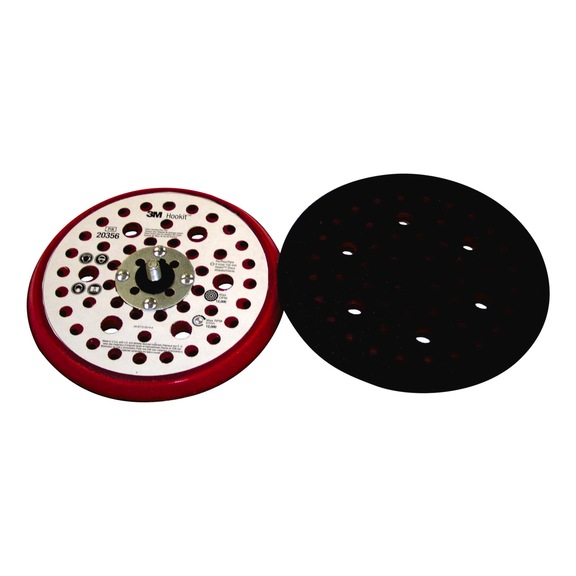 3M Xtract (TM) backing pad 150 mm x 9.5 mm x 7.9 mm 52 holes 7100027464 - Backing pad without adhesive function