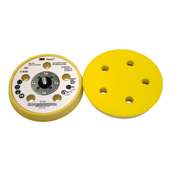 3M Hookit (TM) backing pad 125 mm x 17.5 mm 5 holes 7100028484 - Backing pad without adhesive function