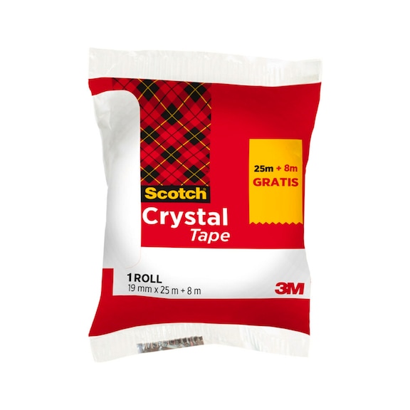 3M Scotch (R) Crystal adhesive tape 19 mm x 25 m 1 roll + 8 m FREE 7100029313 - Adhesive film