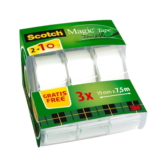 3M Scotch (R) Magic (TM) adhesive tape 2 rolls 19 mmx7.5 m hand dispenser 7100088375 - Adhesive film