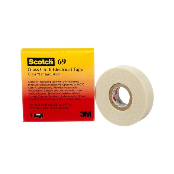 3M ET 69 Glass fabric tape MC4 White 47 mm x 33 m x 0.18 mm 7100091118 - Adhesive tape, one-sided (technical, other)