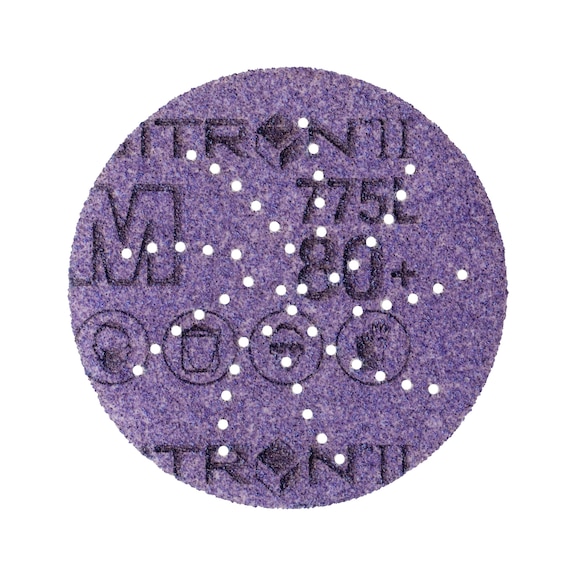 3M Cubitron (TM) Hookit (TM) film disk 775L 75 mm 80+ multihole 7100106678 - Film disk