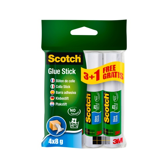 3M Scotch (R) permanent glue stick 3 sticks + 1 FREE 8 g 7100115629 - Adhesive (technical, other)