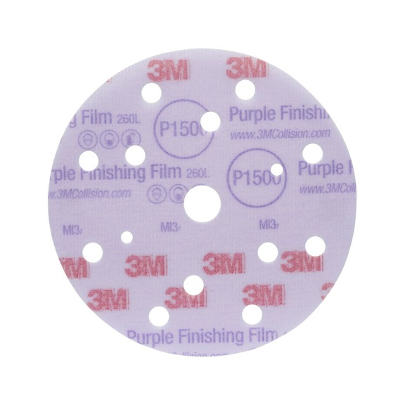 3M Hookit (TM) Purple grinding wheel 260L perforated 150 mm P1500 51154 7100123050 - Grinding wheel