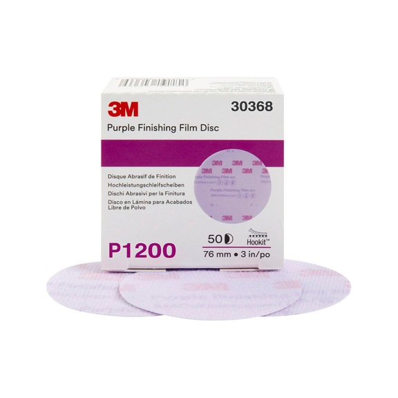 3M Hookit (TM) Purple Schleifscheibe 260L ungelocht 76 mm P1200 30368 7100123056 - Schleifscheibe