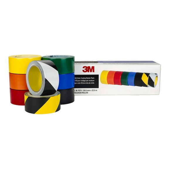3M PVC adhesive tape 5S color coding starter kit 8 rolls/kit 7100123108 - PVC adhesive tape