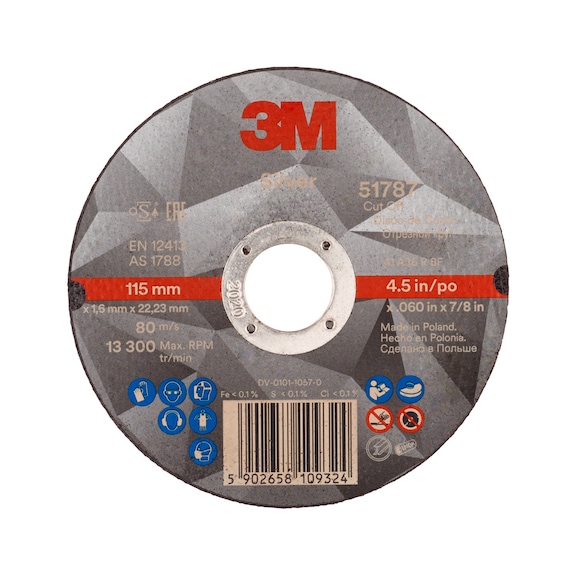 3M Silver cutting-off wheel T41 115 mm x 1.6 mm x 22 mm 7100139229 - Cutting wheel