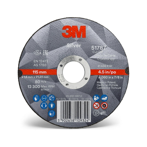 3M Silver cutting-off wheel T42 115 mm x 2.5 mm x 22 mm 7100141056 - Cutting wheel