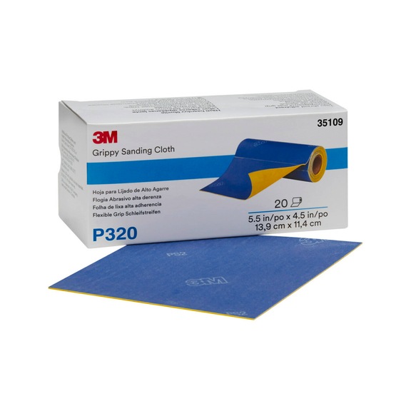 3M Flexible Grip sanding strips 139 mm x 114 mm P320 35109 7100142931 - Paper sanding sheet