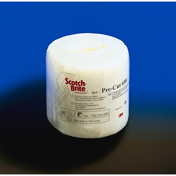 3M Scotch-Brite (TM) Cleaning Fleece 690 White 200 mm x 100 mm 7100171803 - Cloth, sponge, rag, fleece (other)
