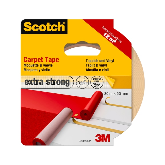 3M Scotch (R) carpet tape 42022050 white 50 mm x 20 m 7100173412 - 3M adhesive tape double-sided (not specified)