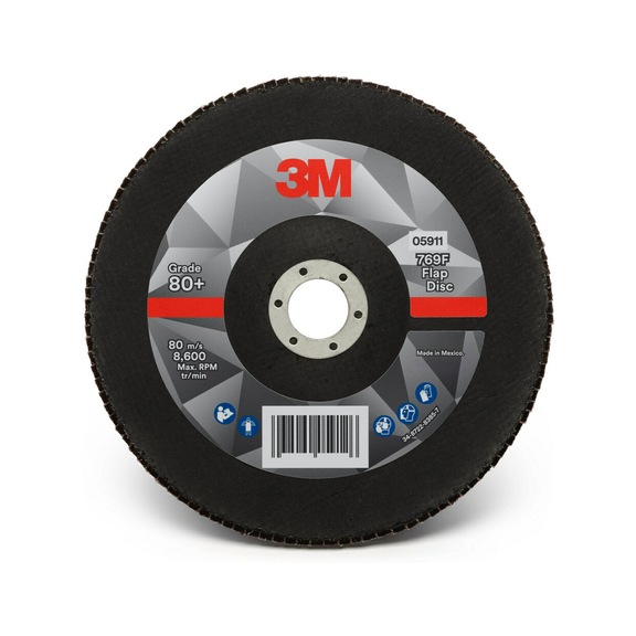 3M Serrated lock washer 769F T27 115 mm x 22 mm 80+ 7100196820 - Flap disc