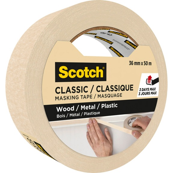 3M Scotch (R) Masking Tape Classic 36 mm x 50 m 7100210917 - Paper tape