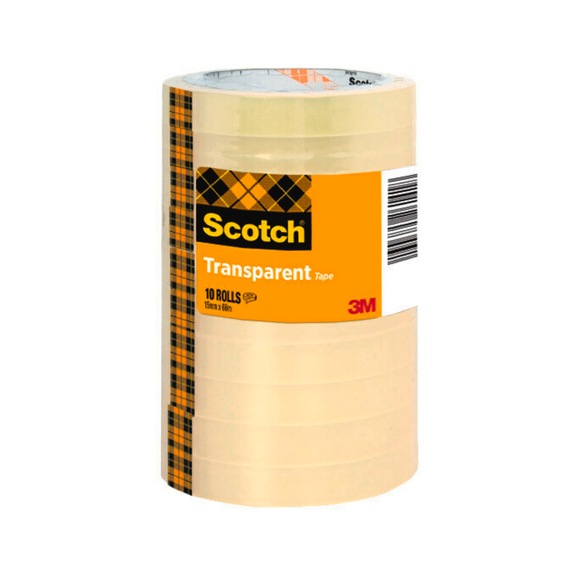 3M Scotch (R) 508 Transparent adhesive tape 15 mm x 66 m 10 rolls 7100213177 - Adhesive film